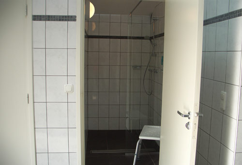 Douche van de camping