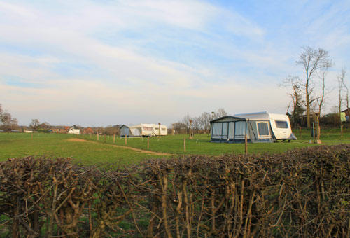 Uiteinde van de camping